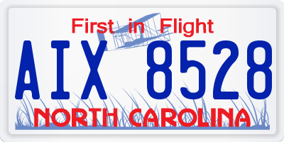 NC license plate AIX8528