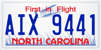 NC license plate AIX9441