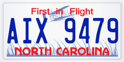 NC license plate AIX9479