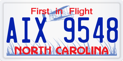 NC license plate AIX9548