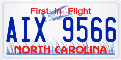 NC license plate AIX9566