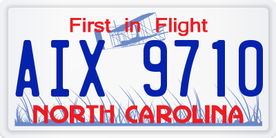 NC license plate AIX9710