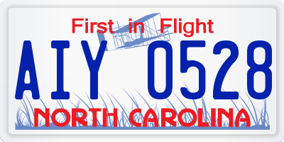 NC license plate AIY0528