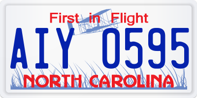 NC license plate AIY0595