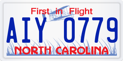 NC license plate AIY0779