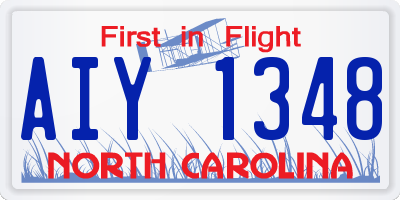 NC license plate AIY1348