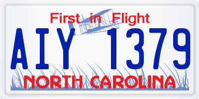 NC license plate AIY1379