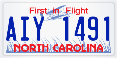 NC license plate AIY1491
