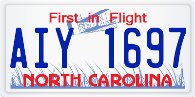 NC license plate AIY1697