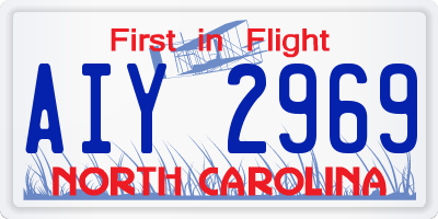NC license plate AIY2969