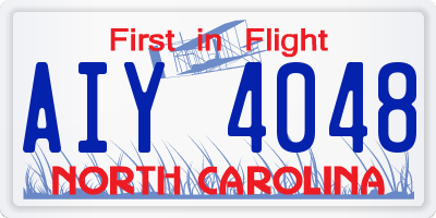 NC license plate AIY4048