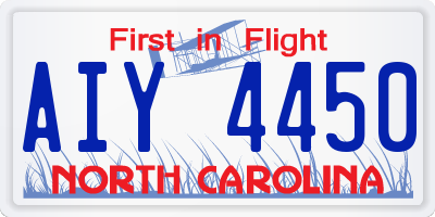 NC license plate AIY4450