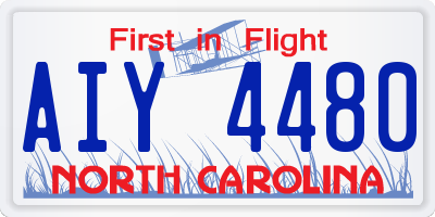 NC license plate AIY4480