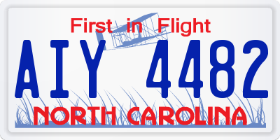NC license plate AIY4482