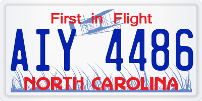 NC license plate AIY4486