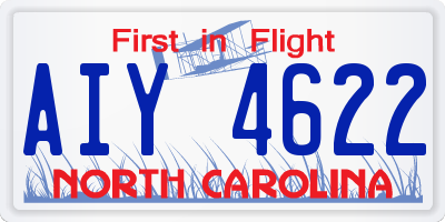 NC license plate AIY4622