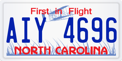 NC license plate AIY4696