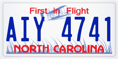 NC license plate AIY4741