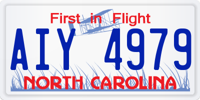 NC license plate AIY4979