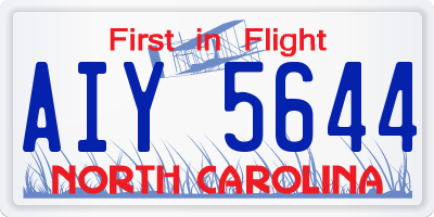 NC license plate AIY5644