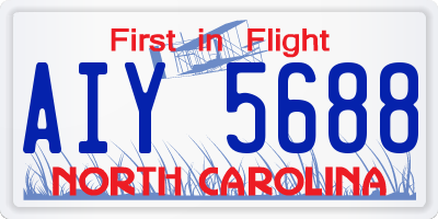 NC license plate AIY5688