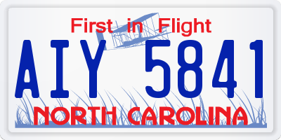NC license plate AIY5841