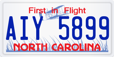NC license plate AIY5899