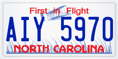 NC license plate AIY5970
