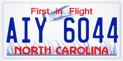 NC license plate AIY6044