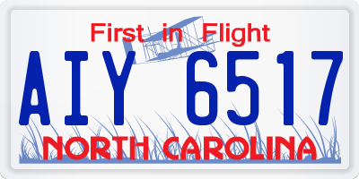 NC license plate AIY6517