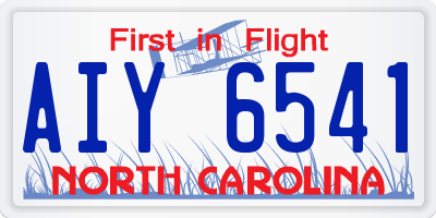 NC license plate AIY6541