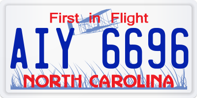 NC license plate AIY6696