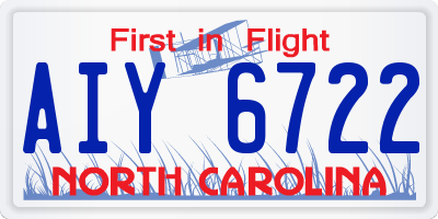NC license plate AIY6722