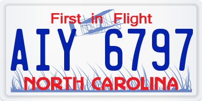 NC license plate AIY6797
