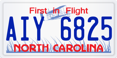 NC license plate AIY6825