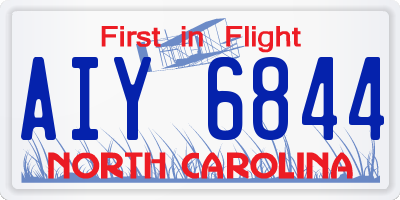 NC license plate AIY6844