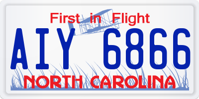 NC license plate AIY6866