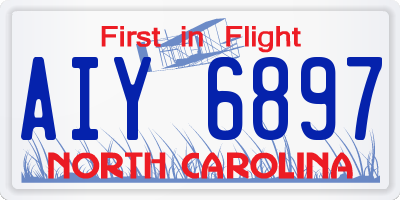 NC license plate AIY6897