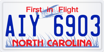 NC license plate AIY6903