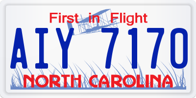 NC license plate AIY7170