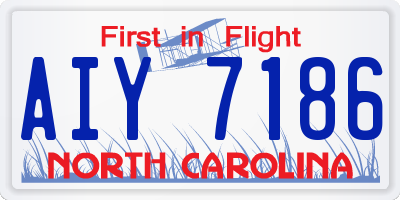 NC license plate AIY7186