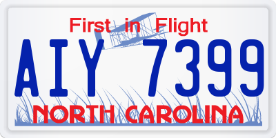 NC license plate AIY7399