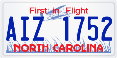 NC license plate AIZ1752