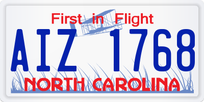 NC license plate AIZ1768