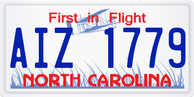 NC license plate AIZ1779