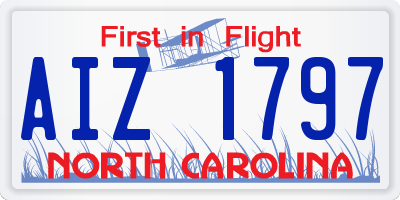 NC license plate AIZ1797