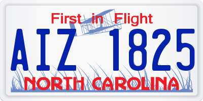 NC license plate AIZ1825