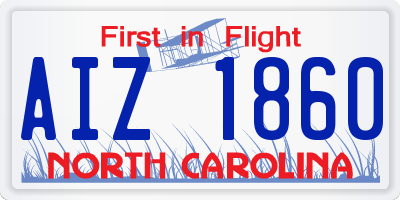 NC license plate AIZ1860