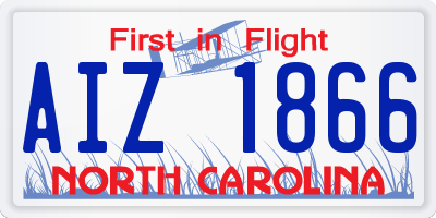 NC license plate AIZ1866