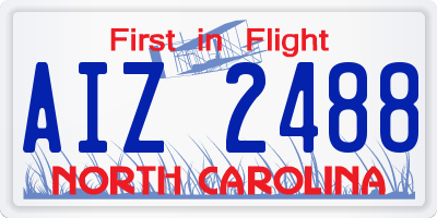 NC license plate AIZ2488